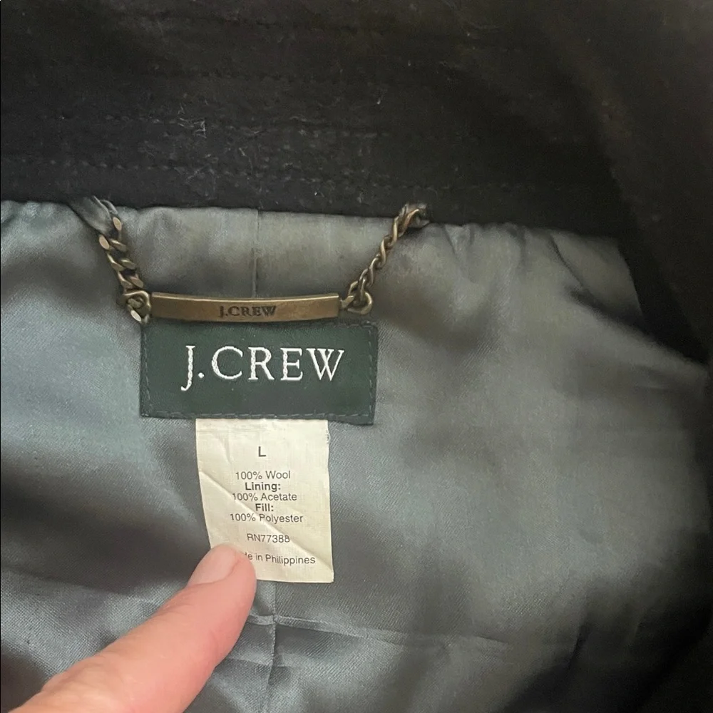 J. Crew Classic Black Pea Coat - Picture 2 of 4